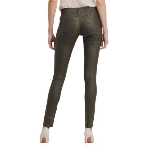 NWT💝 Sarina Skinny Coat Green Denim Pants - Picture 7 of 10